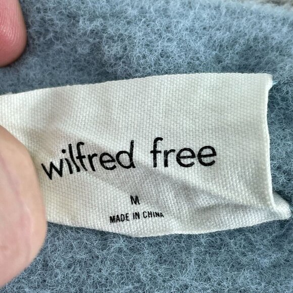Wilfred Free Womens V-Neck Sweater M Blue Nylon 4758 - Picture 5 of 9